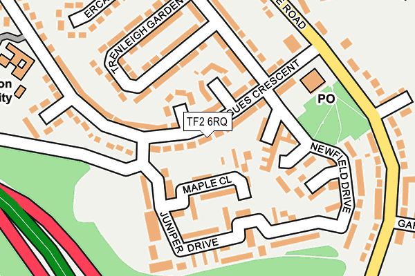 TF2 6RQ map - OS OpenMap – Local (Ordnance Survey) TF2 6RQ map - OS OpenMap – Local (Ordnance Survey)