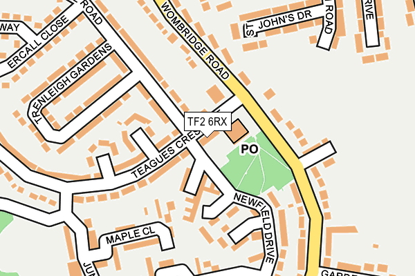 TF2 6RX map - OS OpenMap – Local (Ordnance Survey) TF2 6RX map - OS OpenMap – Local (Ordnance Survey)