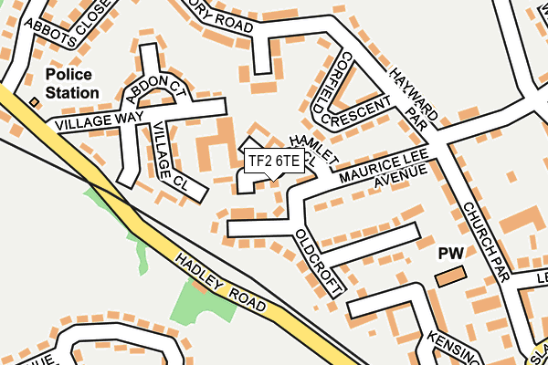 TF2 6TE map - OS OpenMap – Local (Ordnance Survey) TF2 6TE map - OS OpenMap – Local (Ordnance Survey)