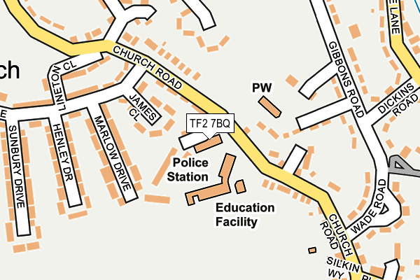 TF2 7BQ map - OS OpenMap – Local (Ordnance Survey) TF2 7BQ map - OS OpenMap – Local (Ordnance Survey)