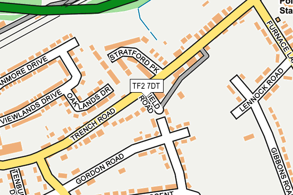TF2 7DT map - OS OpenMap – Local (Ordnance Survey) TF2 7DT map - OS OpenMap – Local (Ordnance Survey)
