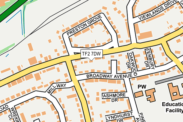 TF2 7DW map - OS OpenMap – Local (Ordnance Survey) TF2 7DW map - OS OpenMap – Local (Ordnance Survey)