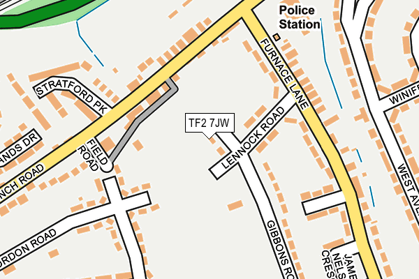 TF2 7JW map - OS OpenMap – Local (Ordnance Survey) TF2 7JW map - OS OpenMap – Local (Ordnance Survey)