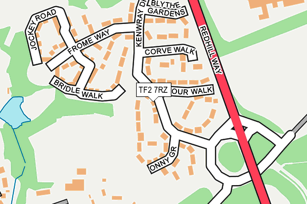 TF2 7RZ map - OS OpenMap – Local (Ordnance Survey) TF2 7RZ map - OS OpenMap – Local (Ordnance Survey)