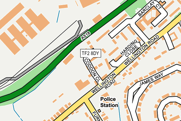 TF2 8DY map - OS OpenMap – Local (Ordnance Survey) TF2 8DY map - OS OpenMap – Local (Ordnance Survey)