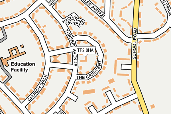 TF2 8HA map - OS OpenMap – Local (Ordnance Survey) TF2 8HA map - OS OpenMap – Local (Ordnance Survey)
