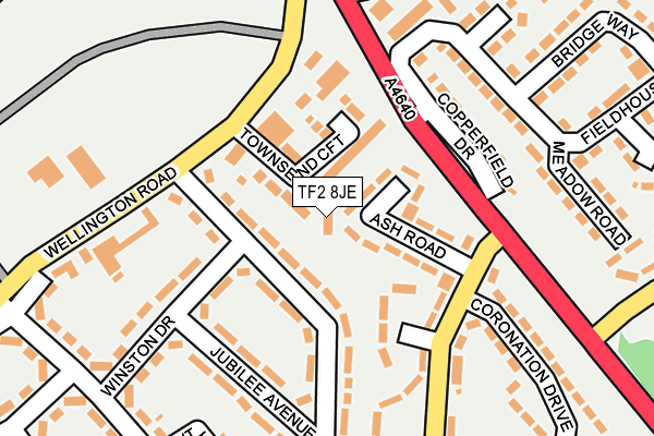TF2 8JE map - OS OpenMap – Local (Ordnance Survey) TF2 8JE map - OS OpenMap – Local (Ordnance Survey)