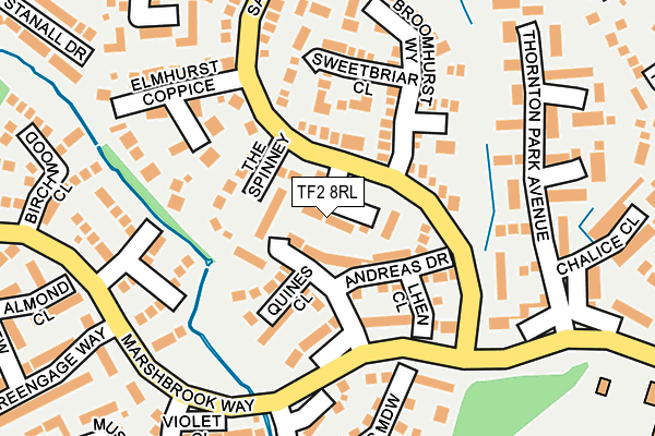 TF2 8RL map - OS OpenMap – Local (Ordnance Survey) TF2 8RL map - OS OpenMap – Local (Ordnance Survey)