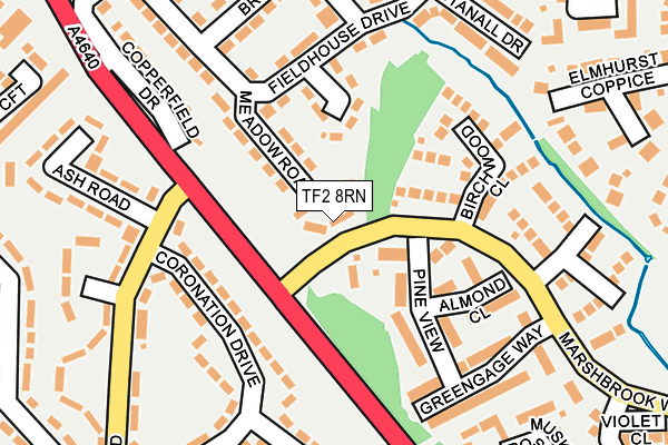 TF2 8RN map - OS OpenMap – Local (Ordnance Survey) TF2 8RN map - OS OpenMap – Local (Ordnance Survey)