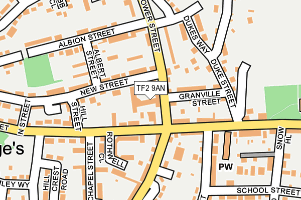 TF2 9AN map - OS OpenMap – Local (Ordnance Survey) TF2 9AN map - OS OpenMap – Local (Ordnance Survey)
