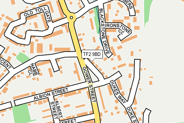 TF2 9BD map - OS OpenMap – Local (Ordnance Survey) TF2 9BD map - OS OpenMap – Local (Ordnance Survey)