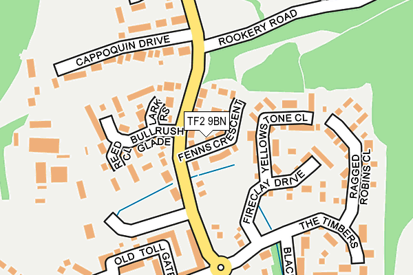 TF2 9BN map - OS OpenMap – Local (Ordnance Survey) TF2 9BN map - OS OpenMap – Local (Ordnance Survey)
