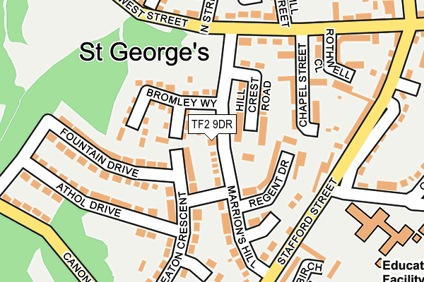 TF2 9DR map - OS OpenMap – Local (Ordnance Survey)