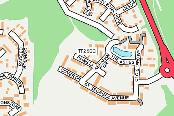 TF2 9GQ map - OS OpenMap – Local (Ordnance Survey) TF2 9GQ map - OS OpenMap – Local (Ordnance Survey)