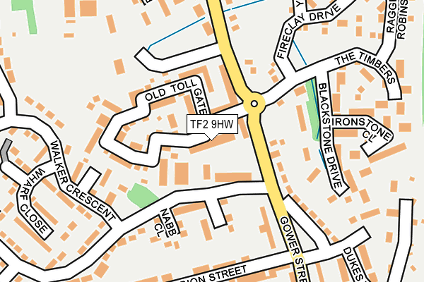 TF2 9HW map - OS OpenMap – Local (Ordnance Survey) TF2 9HW map - OS OpenMap – Local (Ordnance Survey)