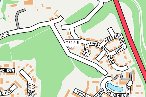 TF2 9UL map - OS OpenMap – Local (Ordnance Survey) TF2 9UL map - OS OpenMap – Local (Ordnance Survey)