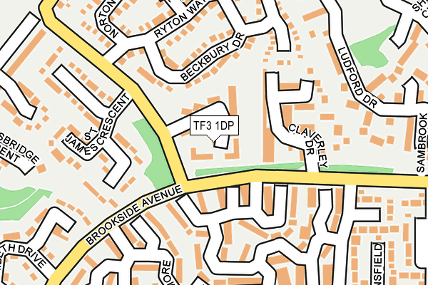 TF3 1DP map - OS OpenMap – Local (Ordnance Survey) TF3 1DP map - OS OpenMap – Local (Ordnance Survey)