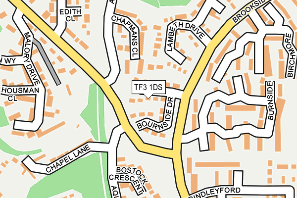 TF3 1DS map - OS OpenMap – Local (Ordnance Survey) TF3 1DS map - OS OpenMap – Local (Ordnance Survey)