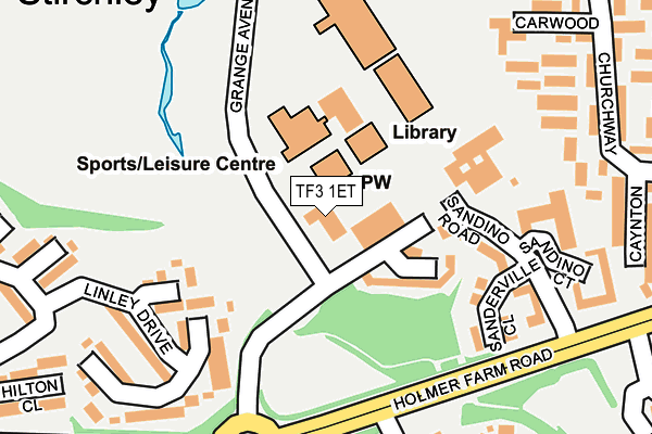 TF3 1ET map - OS OpenMap – Local (Ordnance Survey) TF3 1ET map - OS OpenMap – Local (Ordnance Survey)