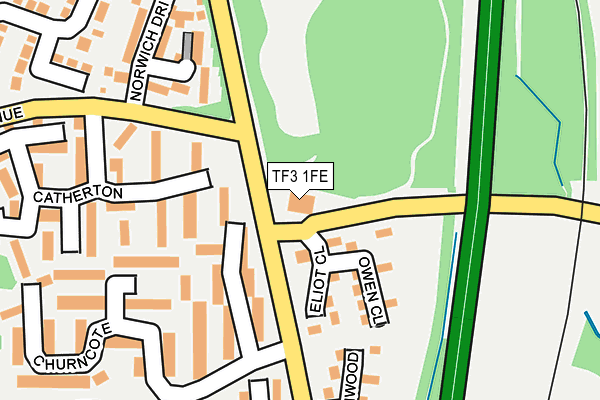 TF3 1FE map - OS OpenMap – Local (Ordnance Survey) TF3 1FE map - OS OpenMap – Local (Ordnance Survey)