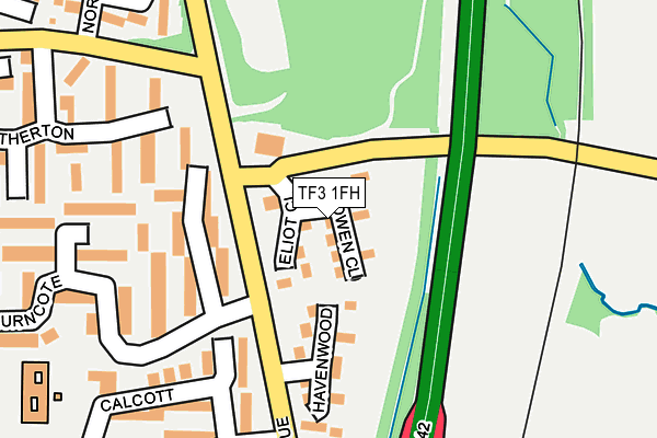 TF3 1FH map - OS OpenMap – Local (Ordnance Survey) TF3 1FH map - OS OpenMap – Local (Ordnance Survey)