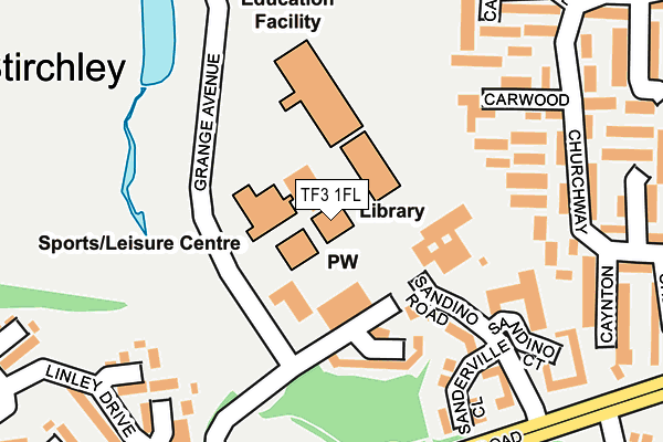 TF3 1FL map - OS OpenMap – Local (Ordnance Survey) TF3 1FL map - OS OpenMap – Local (Ordnance Survey)