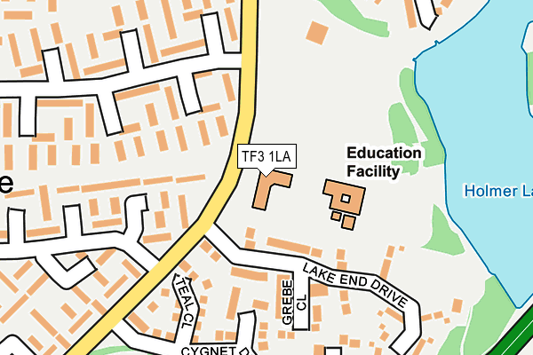 TF3 1LA map - OS OpenMap – Local (Ordnance Survey) TF3 1LA map - OS OpenMap – Local (Ordnance Survey)