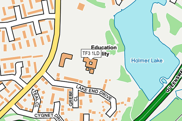 TF3 1LD map - OS OpenMap – Local (Ordnance Survey) TF3 1LD map - OS OpenMap – Local (Ordnance Survey)