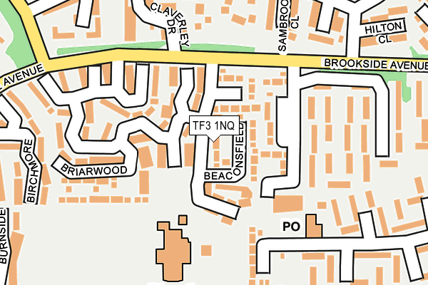 TF3 1NQ map - OS OpenMap – Local (Ordnance Survey) TF3 1NQ map - OS OpenMap – Local (Ordnance Survey)