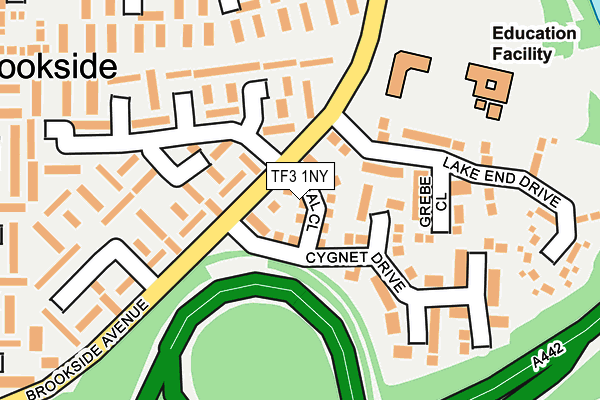 TF3 1NY map - OS OpenMap – Local (Ordnance Survey) TF3 1NY map - OS OpenMap – Local (Ordnance Survey)