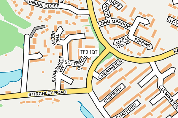 TF3 1QT map - OS OpenMap – Local (Ordnance Survey) TF3 1QT map - OS OpenMap – Local (Ordnance Survey)
