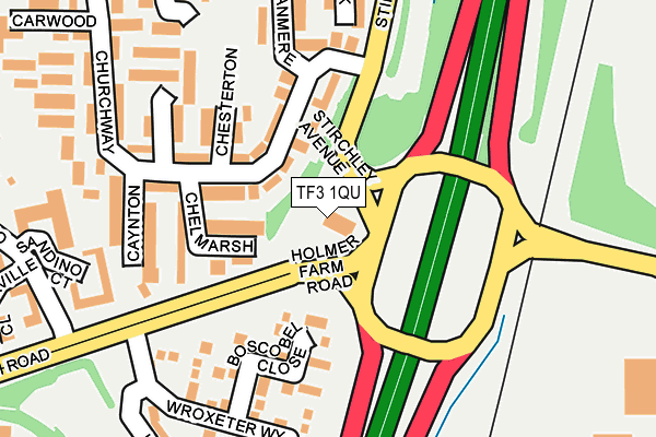 TF3 1QU map - OS OpenMap – Local (Ordnance Survey) TF3 1QU map - OS OpenMap – Local (Ordnance Survey)