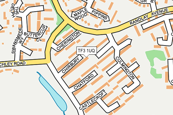 TF3 1UQ map - OS OpenMap – Local (Ordnance Survey) TF3 1UQ map - OS OpenMap – Local (Ordnance Survey)