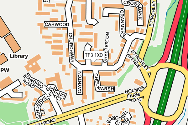 TF3 1XD map - OS OpenMap – Local (Ordnance Survey) TF3 1XD map - OS OpenMap – Local (Ordnance Survey)