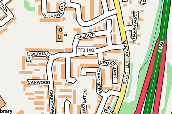 TF3 1XG map - OS OpenMap – Local (Ordnance Survey) TF3 1XG map - OS OpenMap – Local (Ordnance Survey)