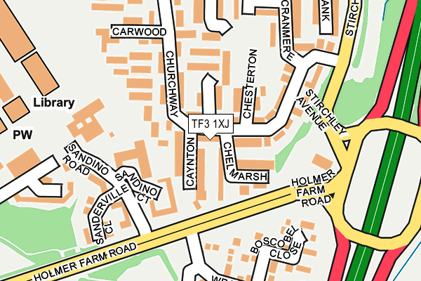 TF3 1XJ map - OS OpenMap – Local (Ordnance Survey) TF3 1XJ map - OS OpenMap – Local (Ordnance Survey)