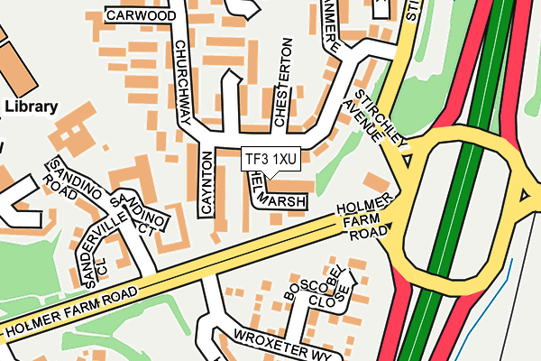 TF3 1XU map - OS OpenMap – Local (Ordnance Survey) TF3 1XU map - OS OpenMap – Local (Ordnance Survey)