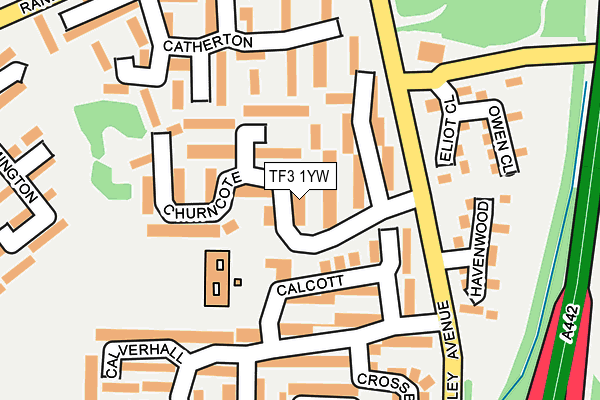 TF3 1YW map - OS OpenMap – Local (Ordnance Survey) TF3 1YW map - OS OpenMap – Local (Ordnance Survey)