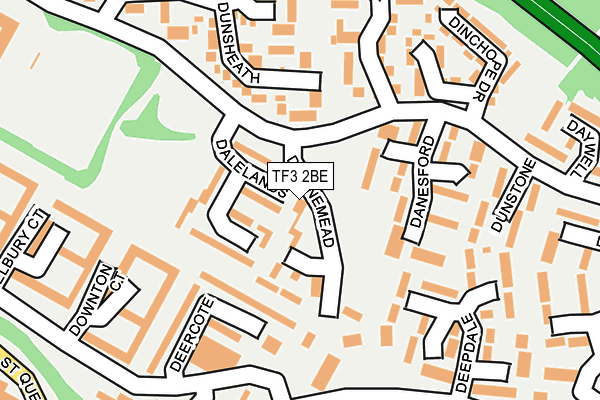 TF3 2BE map - OS OpenMap – Local (Ordnance Survey) TF3 2BE map - OS OpenMap – Local (Ordnance Survey)