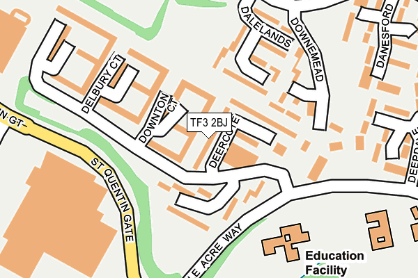 TF3 2BJ map - OS OpenMap – Local (Ordnance Survey) TF3 2BJ map - OS OpenMap – Local (Ordnance Survey)