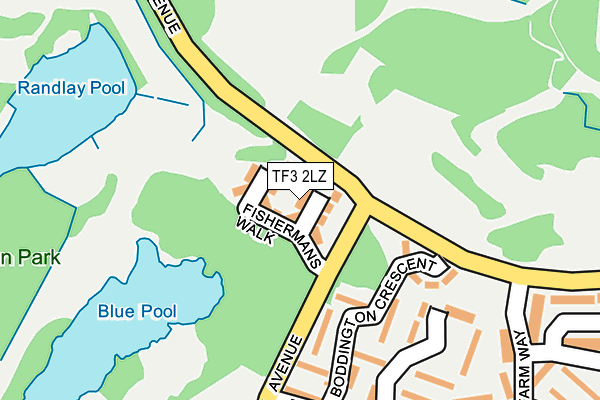 TF3 2LZ map - OS OpenMap – Local (Ordnance Survey) TF3 2LZ map - OS OpenMap – Local (Ordnance Survey)