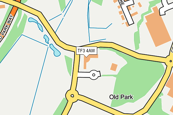 TF3 4AW map - OS OpenMap – Local (Ordnance Survey) TF3 4AW map - OS OpenMap – Local (Ordnance Survey)