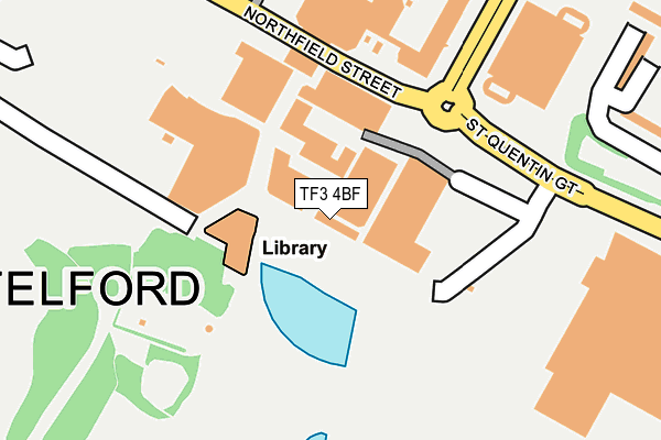 TF3 4BF map - OS OpenMap – Local (Ordnance Survey) TF3 4BF map - OS OpenMap – Local (Ordnance Survey)