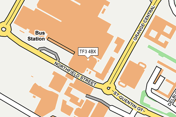 TF3 4BX map - OS OpenMap – Local (Ordnance Survey) TF3 4BX map - OS OpenMap – Local (Ordnance Survey)