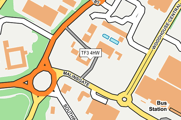 TF3 4HW map - OS OpenMap – Local (Ordnance Survey) TF3 4HW map - OS OpenMap – Local (Ordnance Survey)