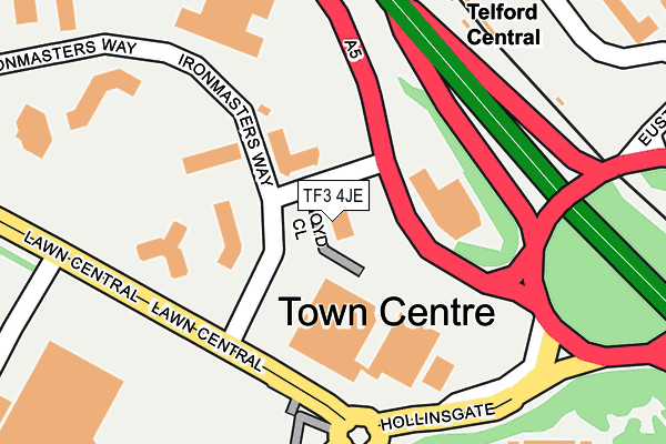 TF3 4JE map - OS OpenMap – Local (Ordnance Survey) TF3 4JE map - OS OpenMap – Local (Ordnance Survey)