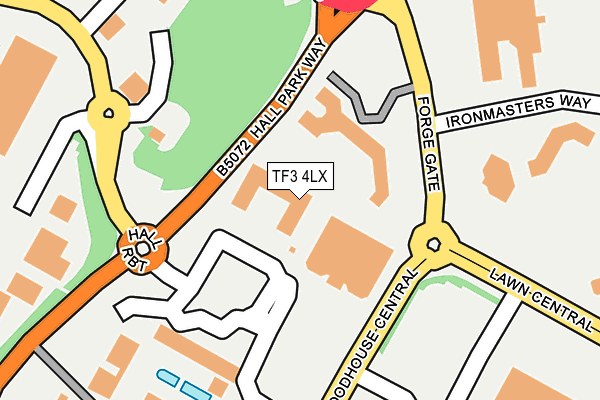 TF3 4LX map - OS OpenMap – Local (Ordnance Survey) TF3 4LX map - OS OpenMap – Local (Ordnance Survey)