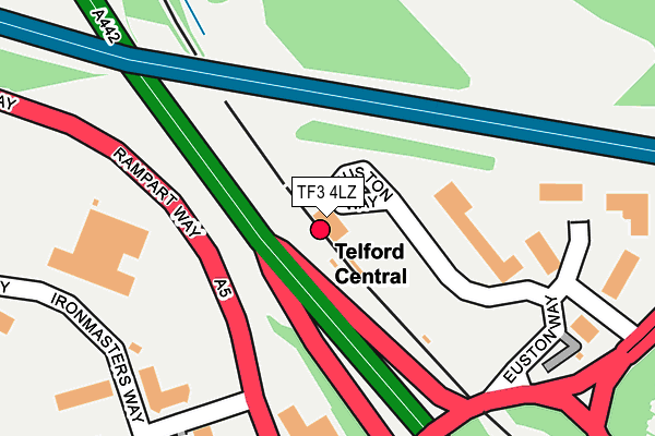 TF3 4LZ map - OS OpenMap – Local (Ordnance Survey)