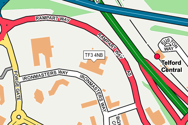 TF3 4NB map - OS OpenMap – Local (Ordnance Survey) TF3 4NB map - OS OpenMap – Local (Ordnance Survey)