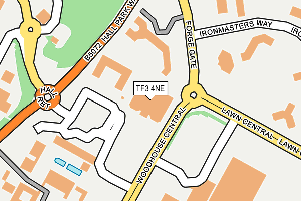 TF3 4NE map - OS OpenMap – Local (Ordnance Survey) TF3 4NE map - OS OpenMap – Local (Ordnance Survey)
